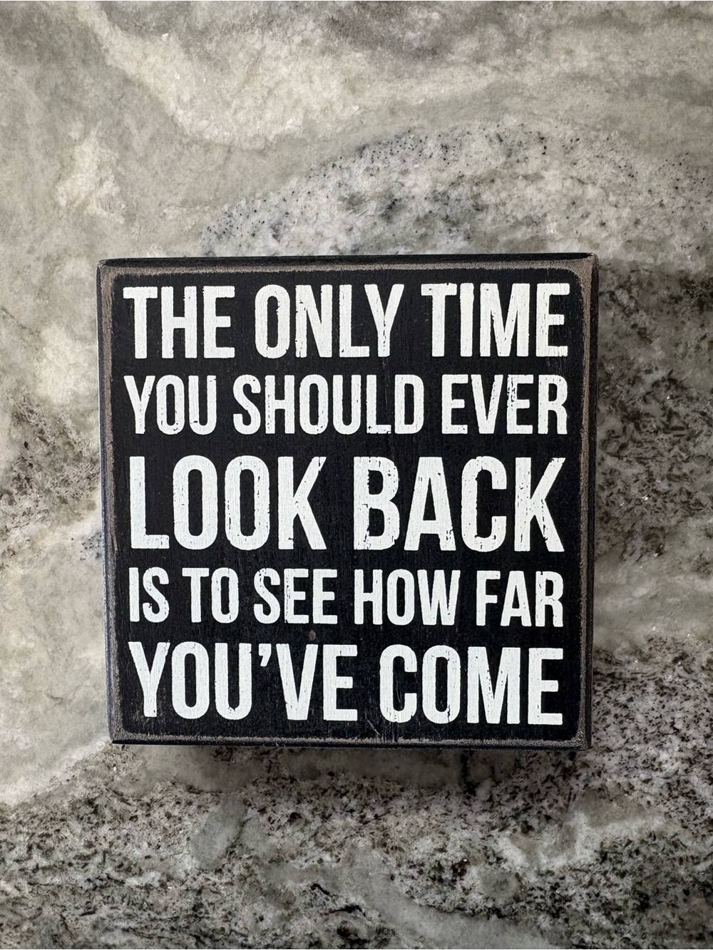 5”x5” Inspirational Black & White Sign - Motivational Quote